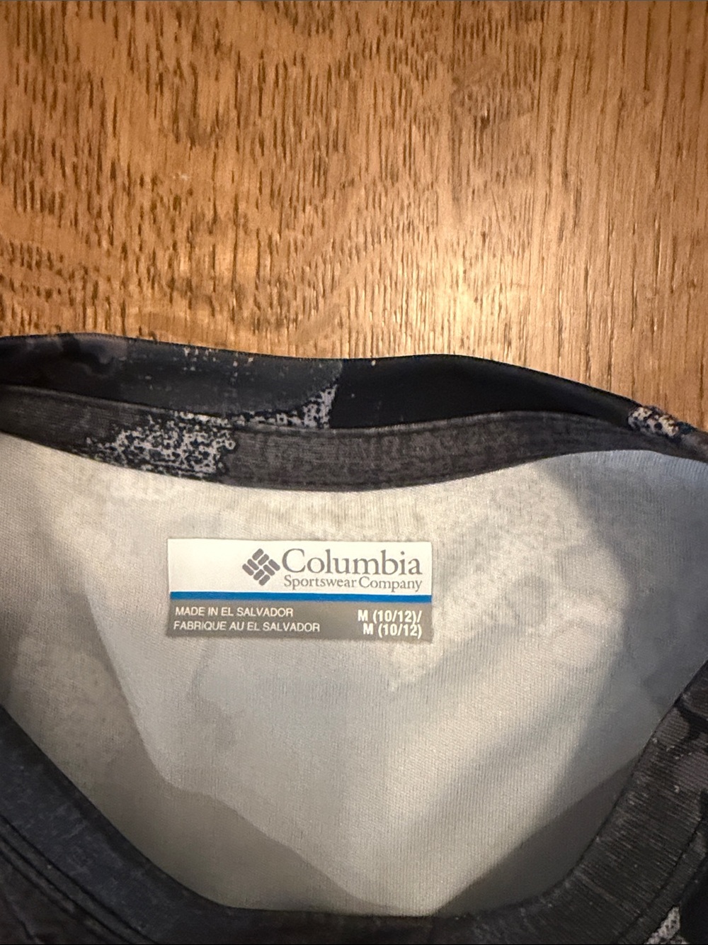 Columbia Boys' Black and Gray Camo Long Sleeve Performance Shirt - Picture 2 of 3